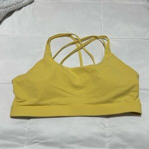Yellow Strappy Crisscross Sports Bra — Women Intimates & Sleepwear